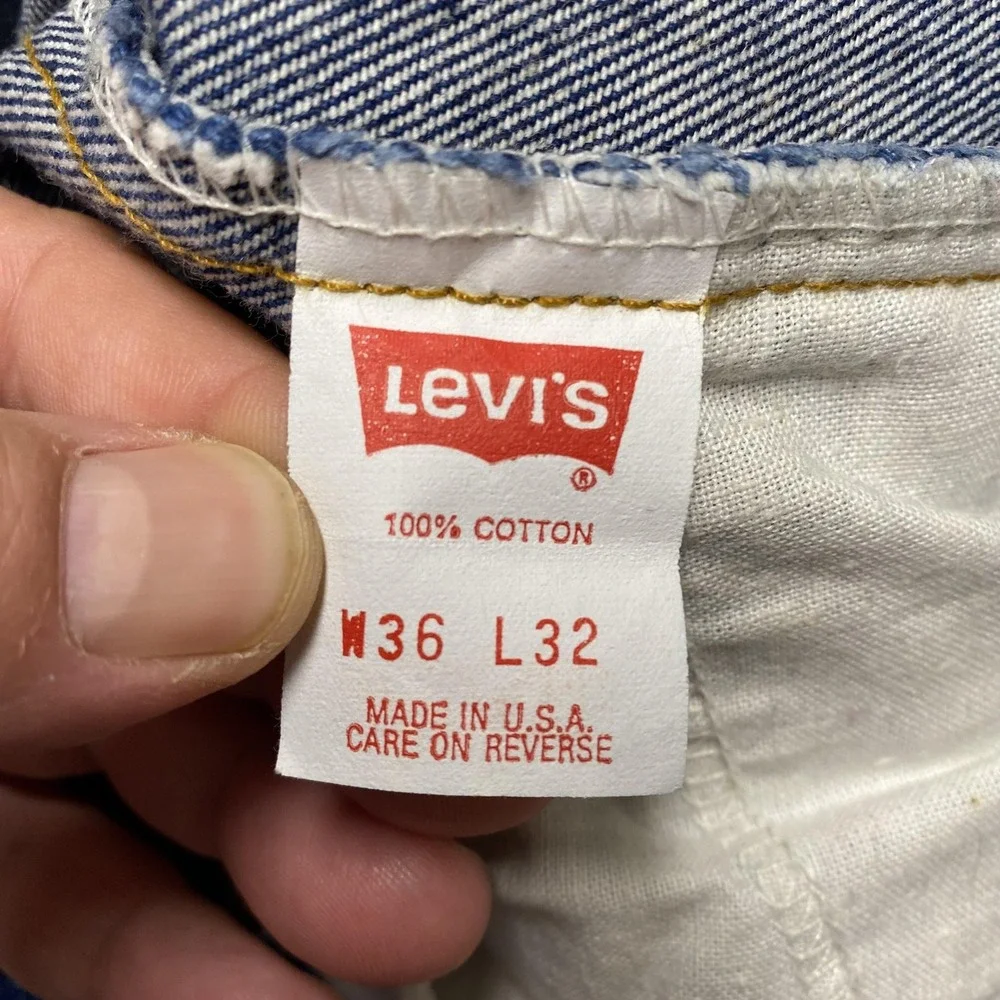 Vintage Levis 506 Jeans Mens 35x31 Blue‎ Denim Straight Leg Made USA 90s Pants